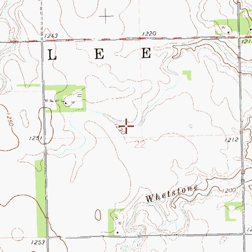 Topographic Map of Township of Lee, SD