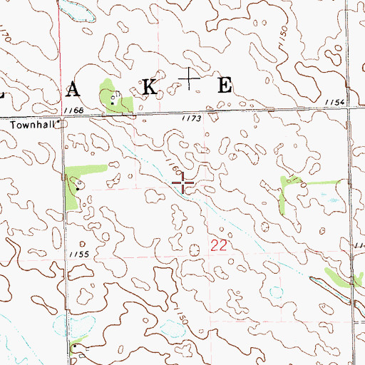 Topographic Map of Township of Lake, SD