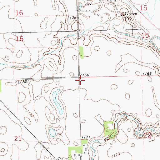 Topographic Map of Township of Garfield, SD