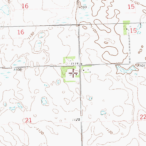 Topographic Map of Township of Geneseo, SD