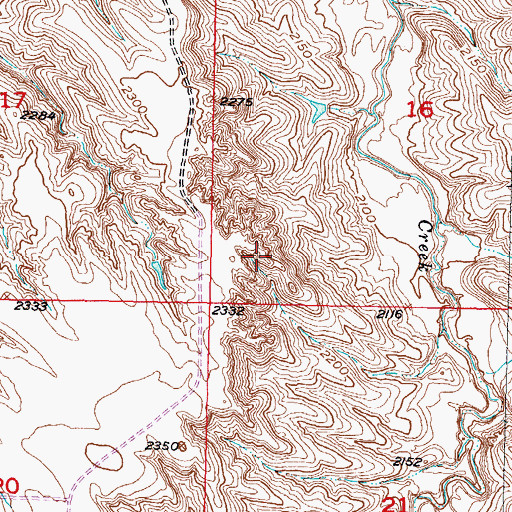 Topographic Map of Township of Rocky Ford, SD