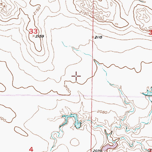 Topographic Map of Township of Cody, SD