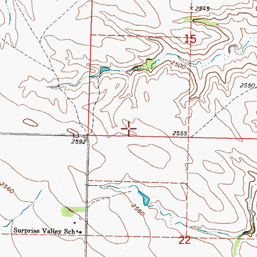 Topographic Map of Township of Surprise Valley, SD
