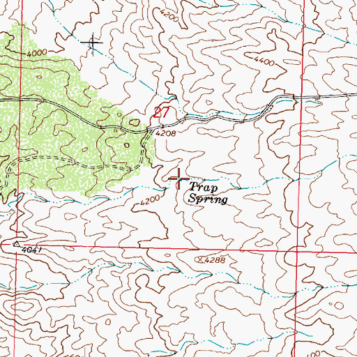 Topographic Map of Trap Spring, AZ