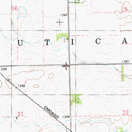 Topographic Map of Township of Utica, SD