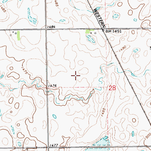 Topographic Map of Township of Ziskov, SD