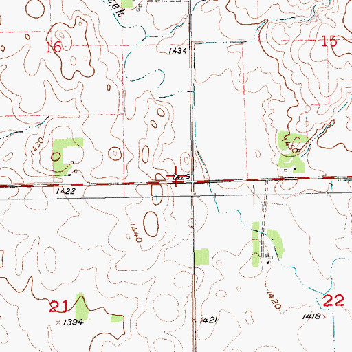 Topographic Map of Township of Mayfield, SD