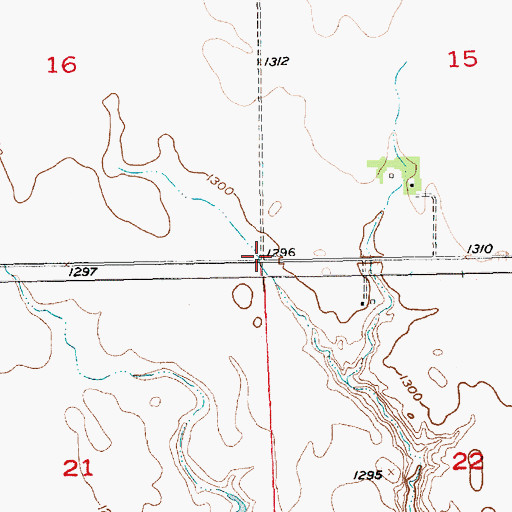 Topographic Map of Township of Jamesville, SD