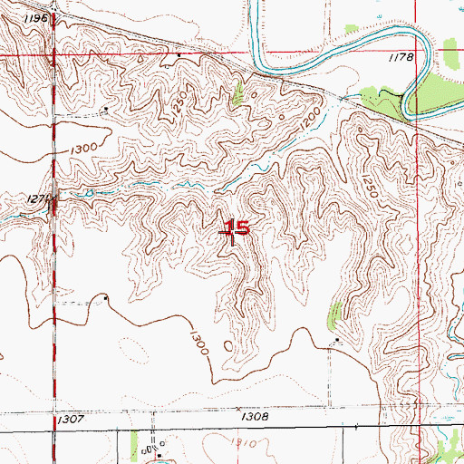 Topographic Map of Township of Odessa, SD