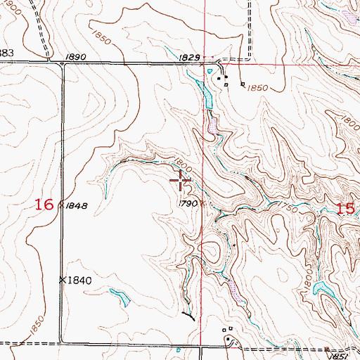 Topographic Map of Township of Star Valley, SD