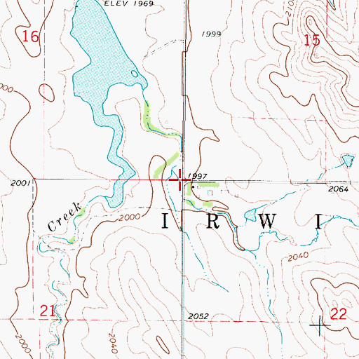 Topographic Map of Township of Irwin, SD