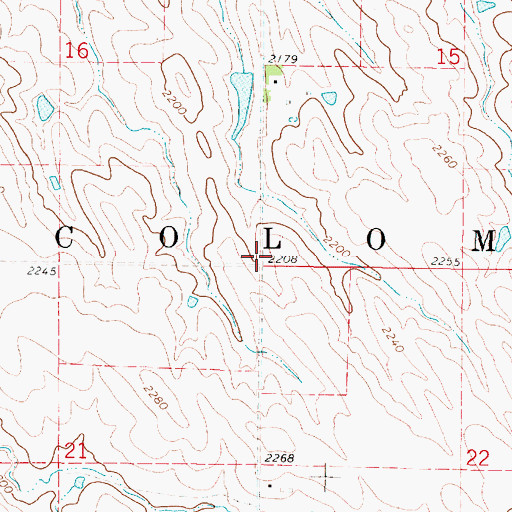 Topographic Map of Township of Colome, SD