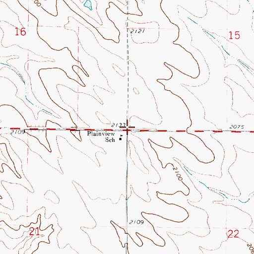 Topographic Map of Township of Plainview, SD