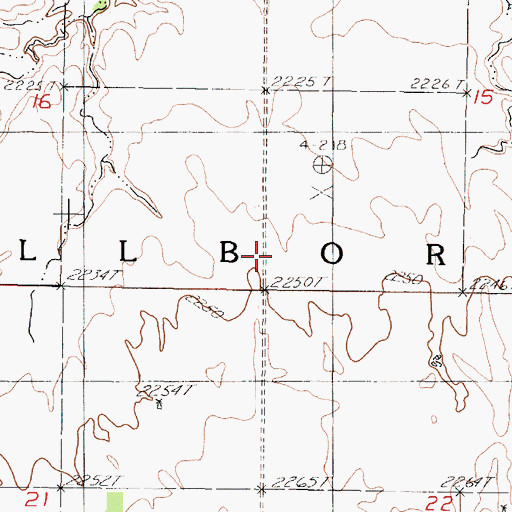Topographic Map of Township of Millboro, SD