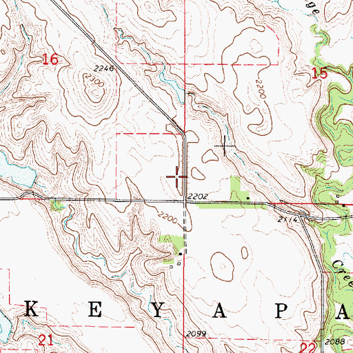 Topographic Map of Township of Keyapaha, SD
