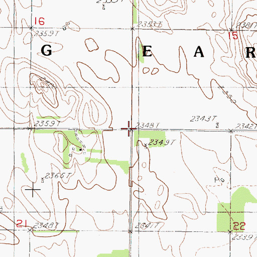Topographic Map of Township of Dog Ear, SD