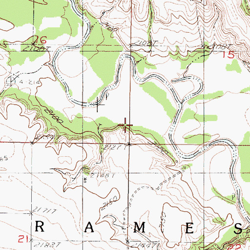 Topographic Map of Township of Rames, SD