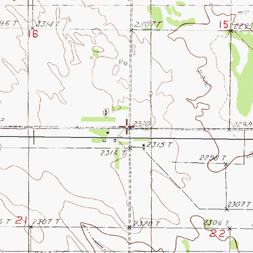 Topographic Map of Township of Willow Creek, SD