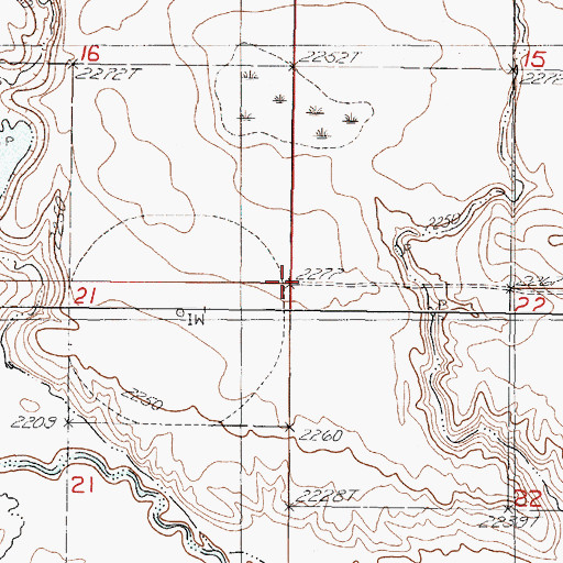Topographic Map of Township of Wortman, SD