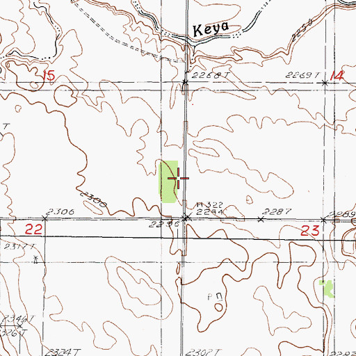 Topographic Map of Township of Holsclaw, SD