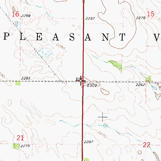 Topographic Map of Township of Pleasant View, SD