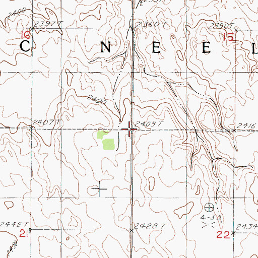 Topographic Map of Township of McNeely, SD