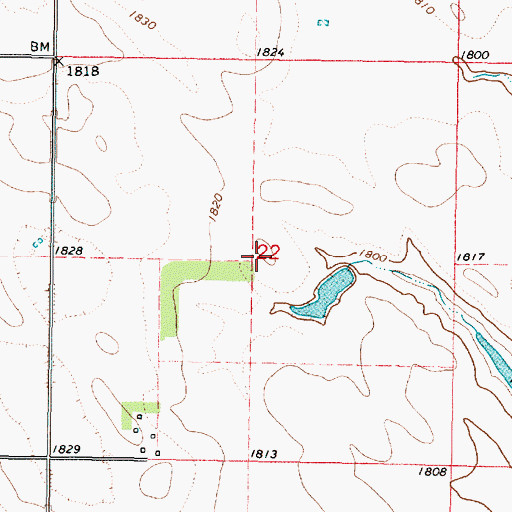 Topographic Map of Township of Antelope, SD