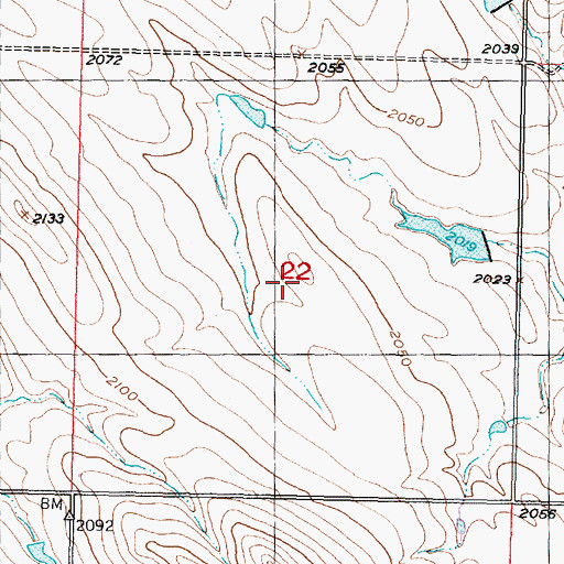 Topographic Map of Township of Rolling Green, SD