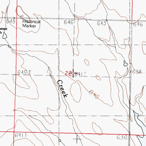 Topographic Map of Township of Sansarc, SD