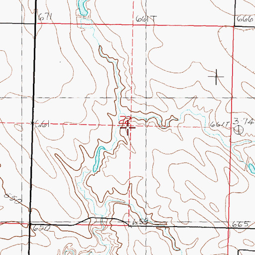 Topographic Map of Township of Kiser, SD