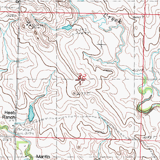 Topographic Map of Township of Iowa, SD