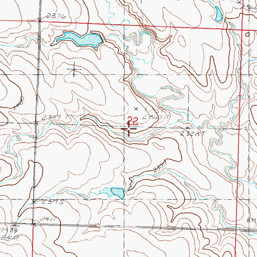 Topographic Map of Township of Tucker Smith, SD