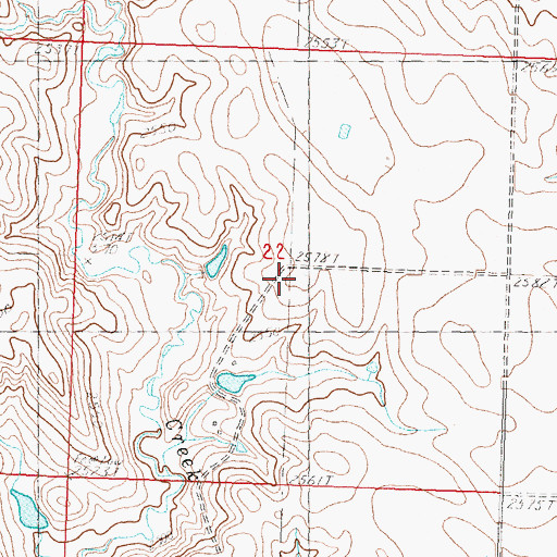 Topographic Map of Township of Butte, SD