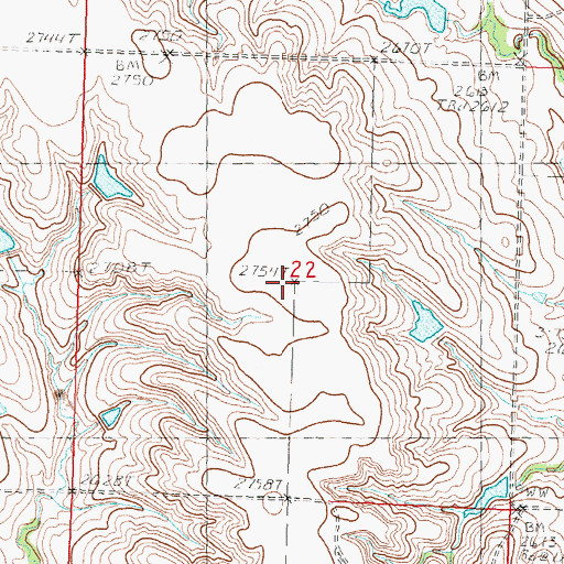 Topographic Map of Township of Lincoln, SD