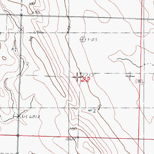 Topographic Map of Township of Maximilian, SD