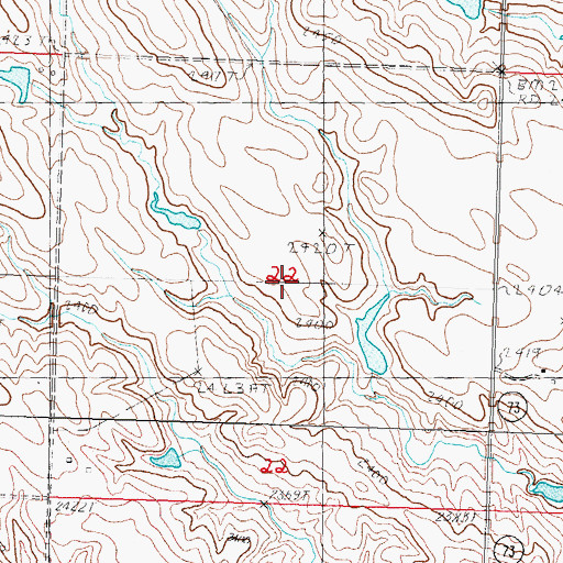 Topographic Map of Township of Topbar, SD