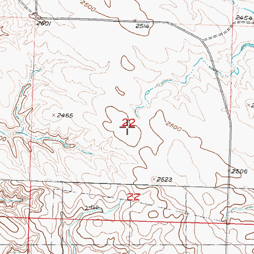Topographic Map of Township of Dowling, SD