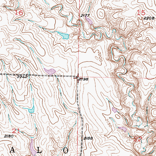 Topographic Map of Township of Buffalo, SD