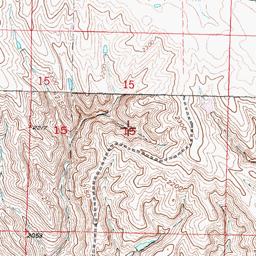 Topographic Map of Township of Grandview, SD