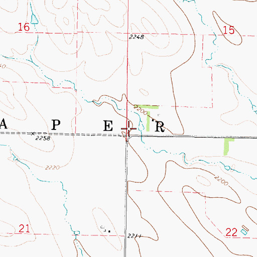 Topographic Map of Township of Draper, SD