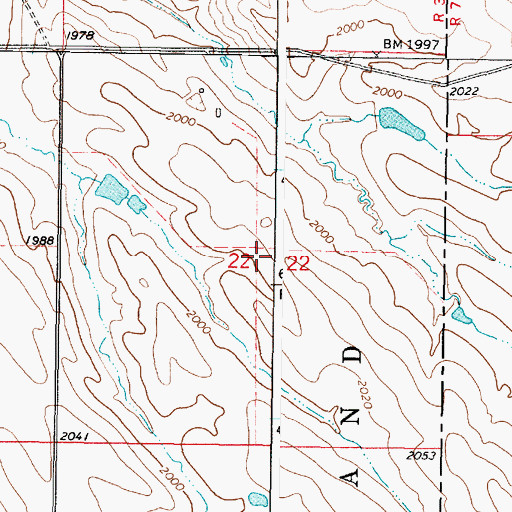 Topographic Map of Township of Richland, SD