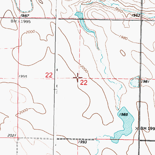Topographic Map of Township of War Creek, SD