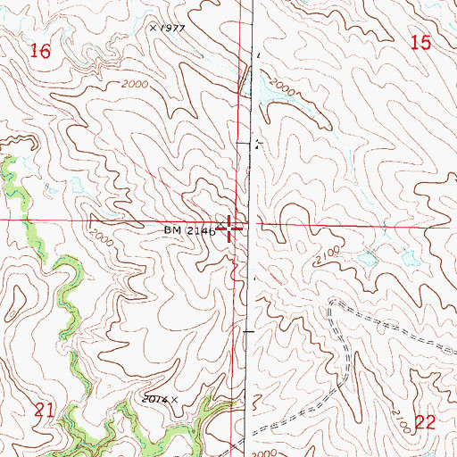 Topographic Map of Township of Kolls, SD