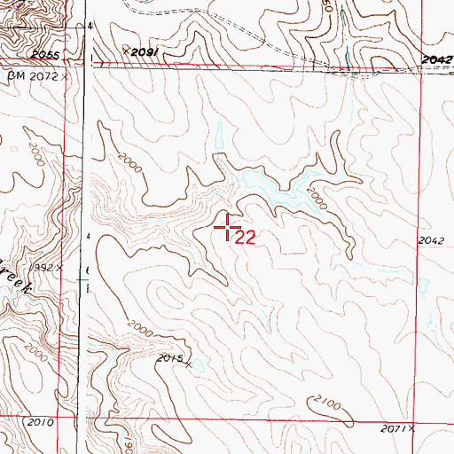 Topographic Map of Township of Banner, SD