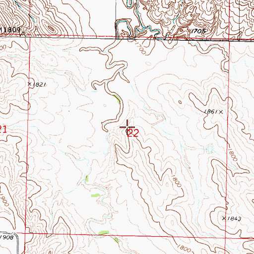 Topographic Map of Township of Van Metre, SD