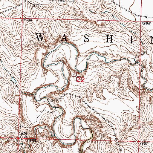 Topographic Map of Township of Washington, SD