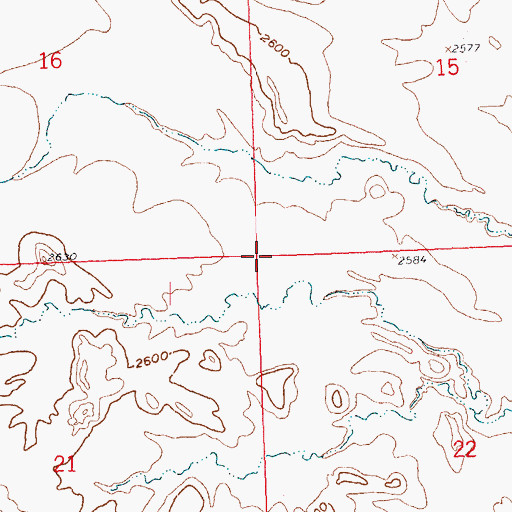 Topographic Map of Township of Flat Butte, SD