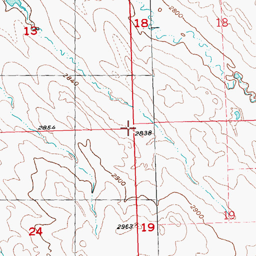 Topographic Map of Township of Crooked Creek, SD