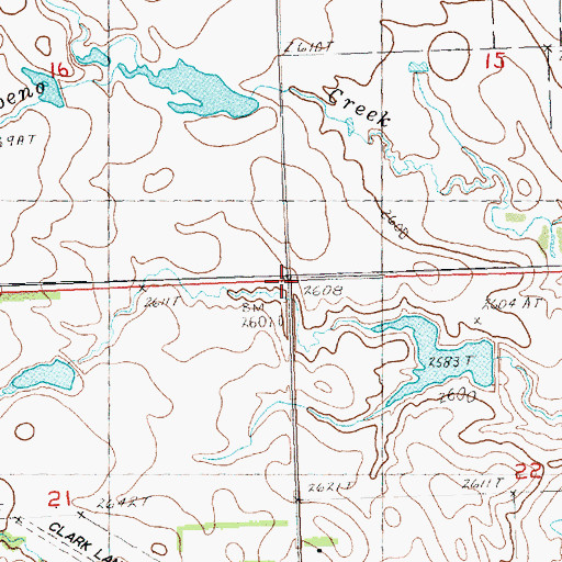 Topographic Map of Township of Peno, SD
