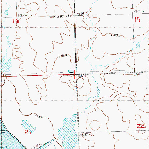 Topographic Map of Township of Huron, SD